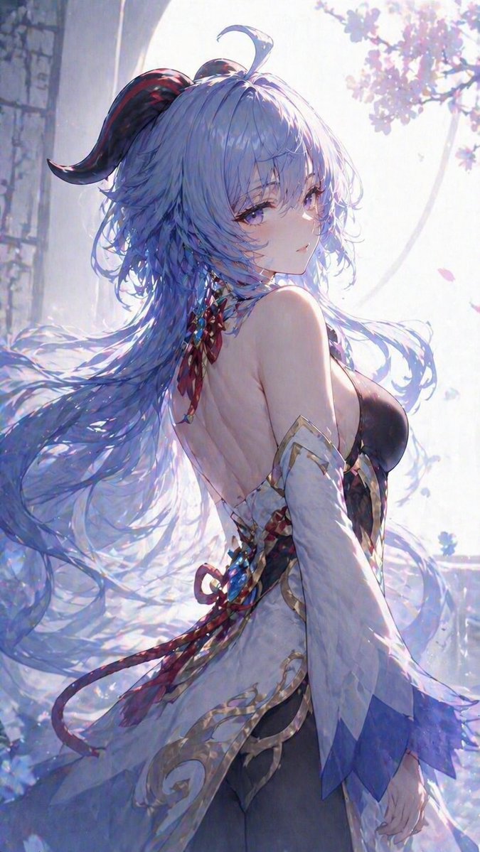 头像/个人资料 - 空灵蓝发奇幻肖像 template preview